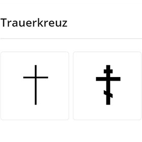 Trauerkreuz hinzufügen