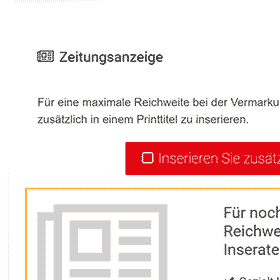 Screen einer Funktion Anzeigen als Zeitungsanzeige zu schalten