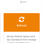 Screen der Refreshfunktion